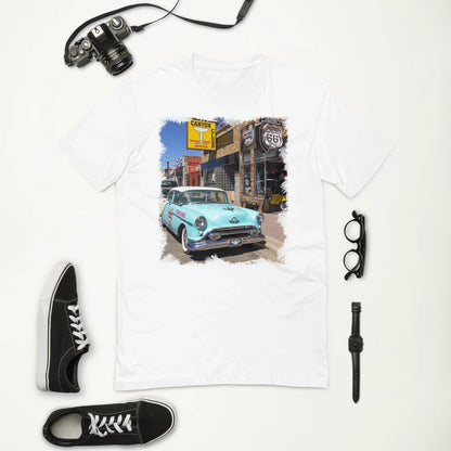 T-shirt Vintage Route 66 con Auto d'Epoca Americana - STREET STYLE