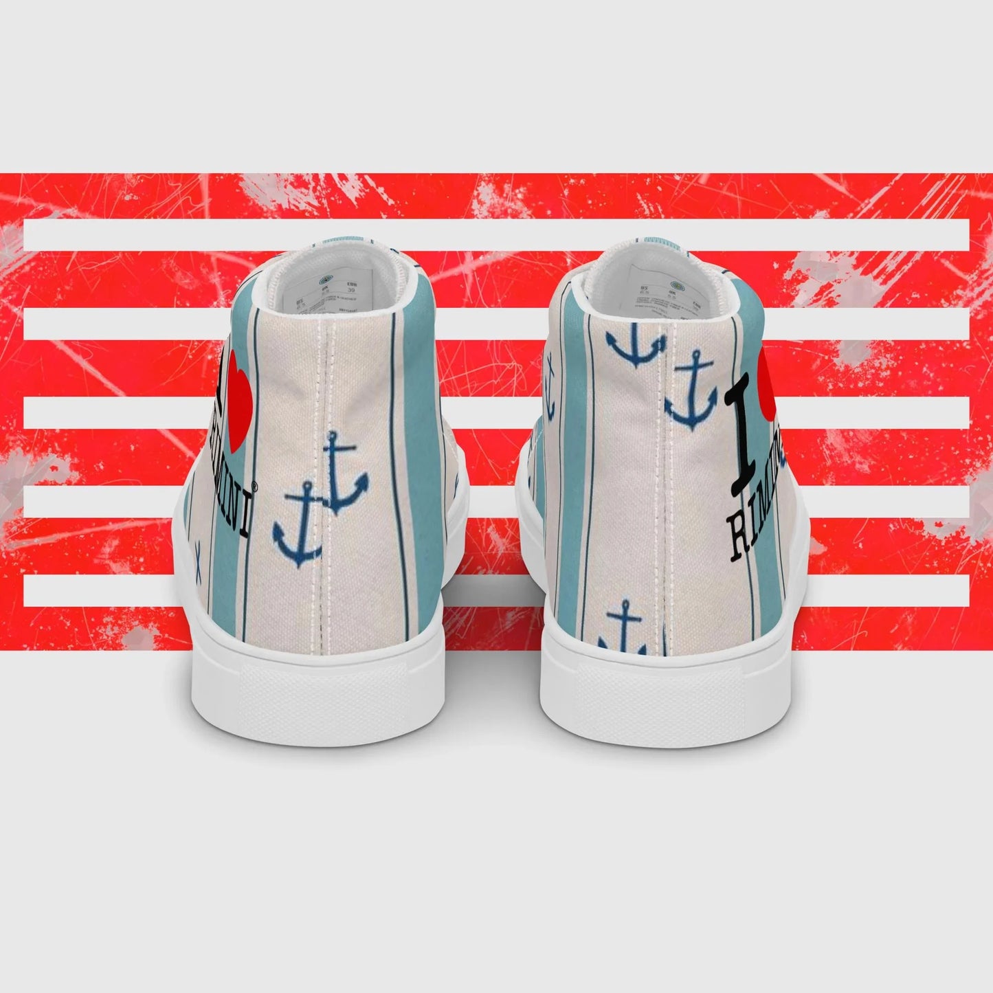 Sneakers alte in tela da uomo i love rimini - STREET STYLE