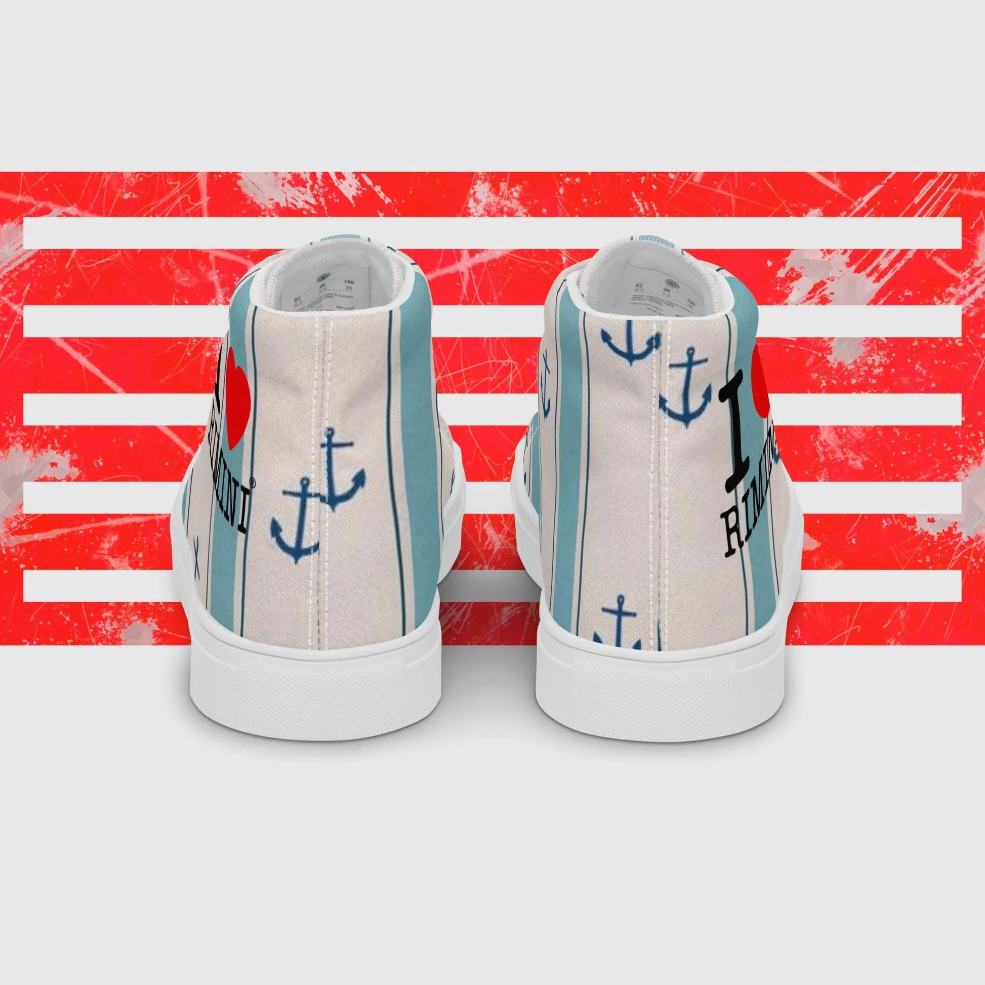 Sneakers alte in tela da uomo i love rimini - STREET STYLE