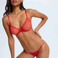 Sheer Molded Bra Blush The Mesh Red - STREET STYLE