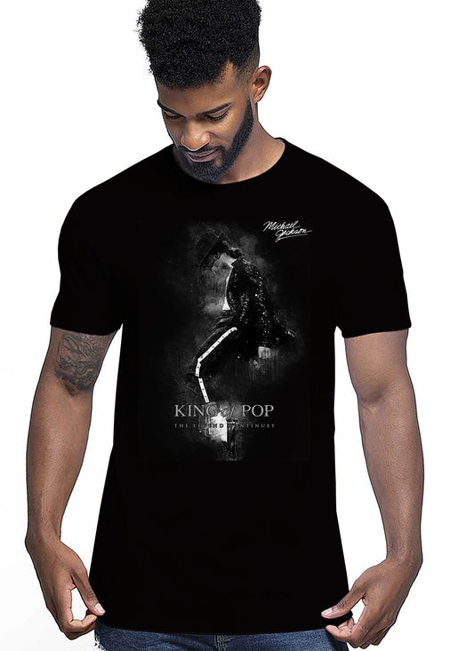 The Legend Michael Jackson Cantante Soggetto 18-20-49-3 T-shirt Urban Men Uomo 100% Cotone Pettinato JK - STREET STYLE