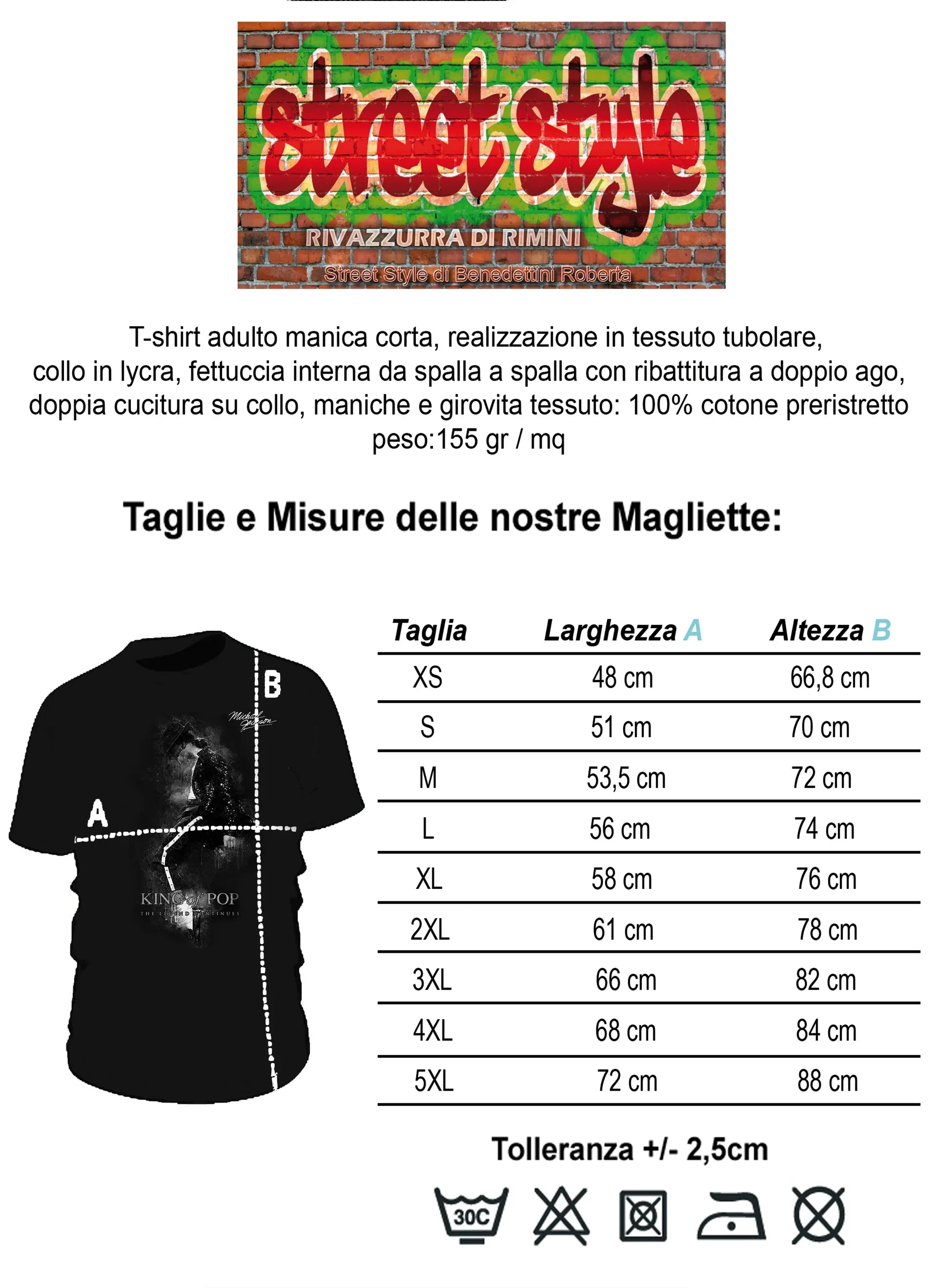The Legend Michael Jackson Cantante Soggetto 18-20-49-3 T-shirt Urban Men Uomo 100% Cotone Pettinato JK - STREET STYLE