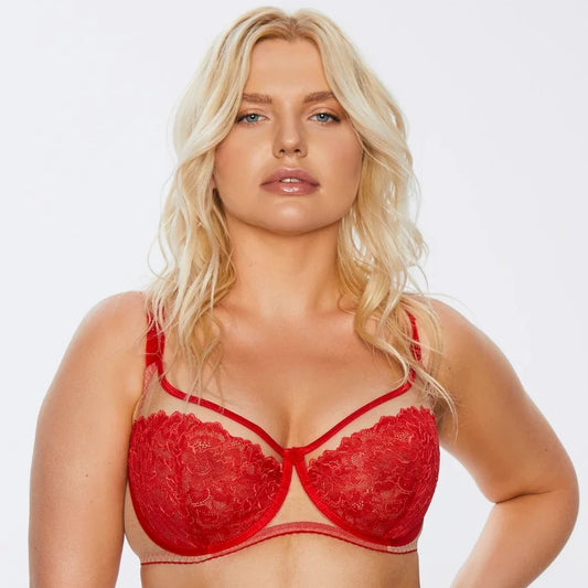 Sheer Mesh Full Busted Lace Bra Kinga Mind Love - STREET STYLE