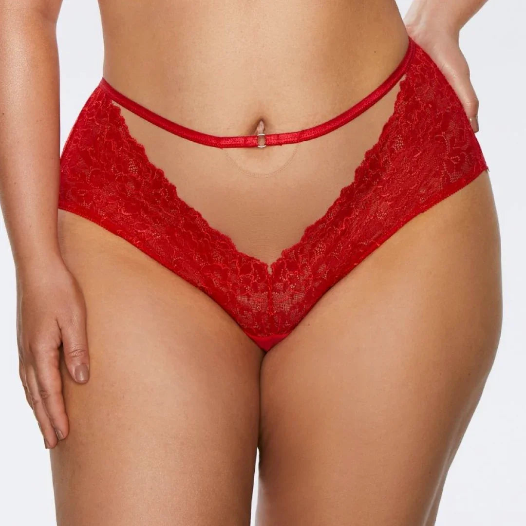 Soft Lace High Waist Brief Panty Kinga Mind Love - STREET STYLE