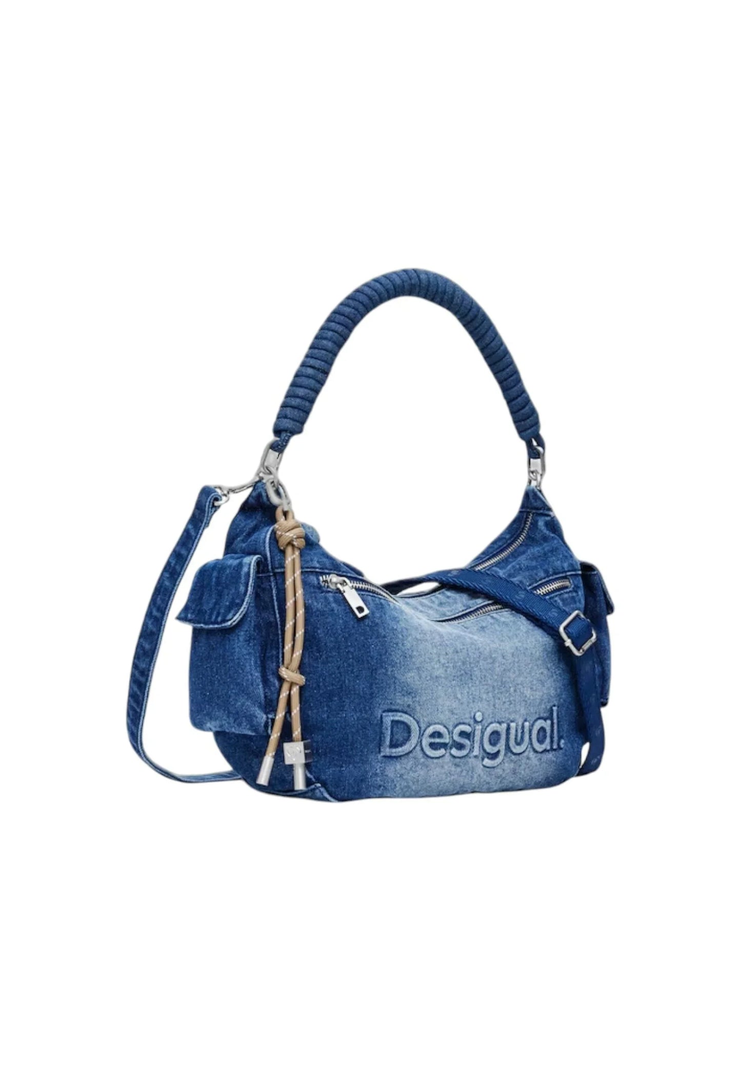 Bag Desigual bag half logo denim astana Denim - STREET STYLE