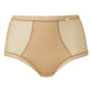 Sheer High Waist Brief Panty Glossies Nude - STREET STYLE
