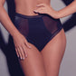 Sheer High Waist Short Panty Glossies Black - STREET STYLE
