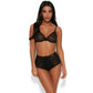 Sheer High Waist Short Panty Glossies Black - STREET STYLE