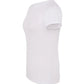 T-shirt bianca donna in cotone pettinato, fit streetwear essenziale, vista laterale