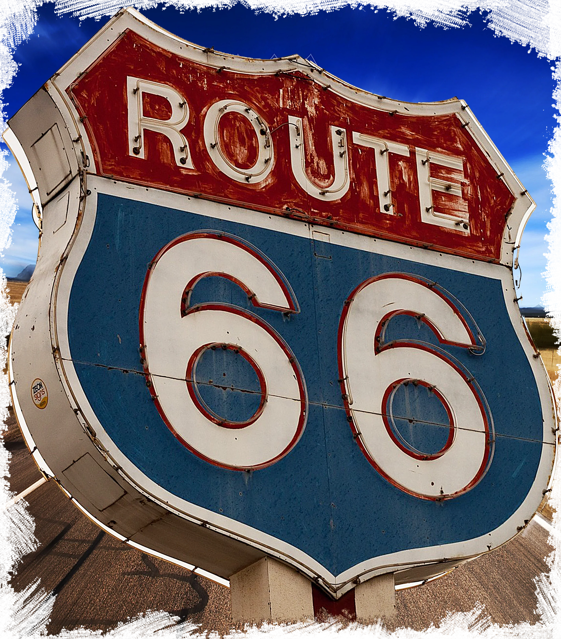 T-shirt Uomo Route 66 - Stampa Vintage Iconica Americana 12066-4 - STREET STYLE