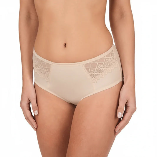 Sheer Side Mid Rise Brief Panty Conturelle Joy - STREET STYLE
