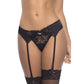 SATIN & SHEER LACE GARTER BELT OH LA LA CHERI (OH3129) - STREET STYLE