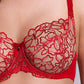 Semi Sheer Full Figure Bra Stefi L Crimson - STREET STYLE