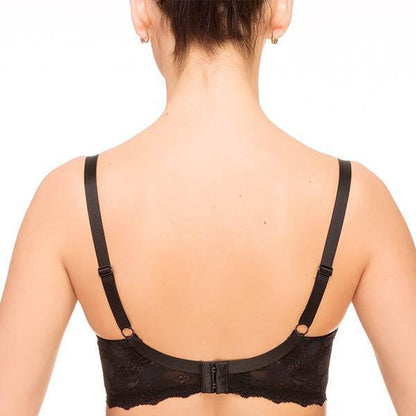 Lauma Pearly Shadow Semi Sheer Full Figure Polka Dot Lace Bra - STREET STYLE