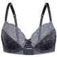 Sassa Silver Blossom Semi Sheer Full Figure Bra - STREET STYLE