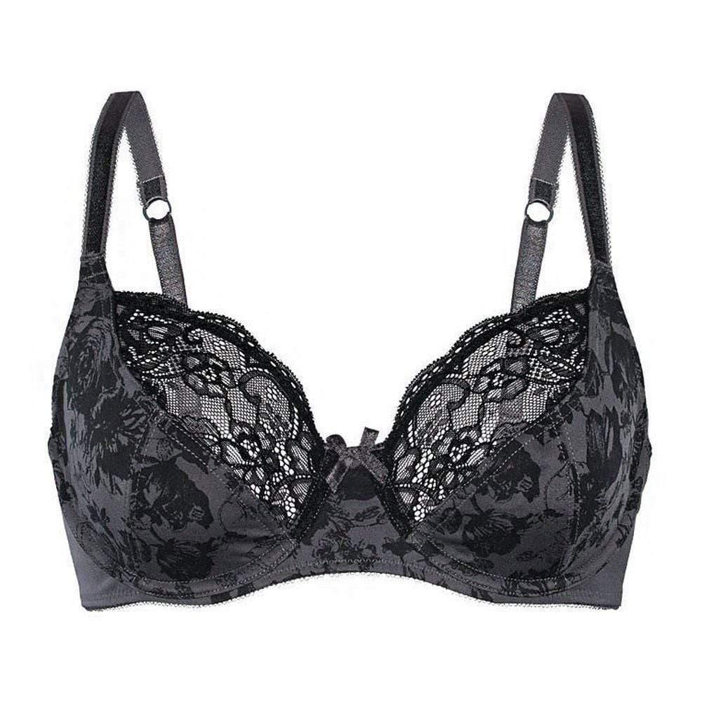 Sassa Charming Floral Semi Sheer Lace Demi Bra - STREET STYLE