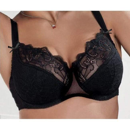 Semi Sheer Lace Half Padded Bra Sermija Honey - STREET STYLE