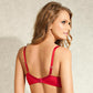Semi Sheer Lace Underwire Bra Lisca Vivian Red - STREET STYLE