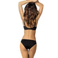 Semi Sheer Low Rise Bikini Panty Gorteks Pamela Black/Pink - STREET STYLE