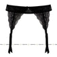 Sexy Sheer Lace Garter Belt Gorteks Scarlet Black - STREET STYLE