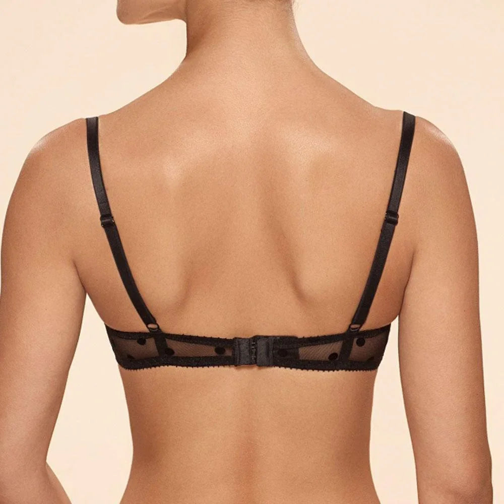 Ajour Capriccio Sheer Polka Dot Demi Bra - STREET STYLE