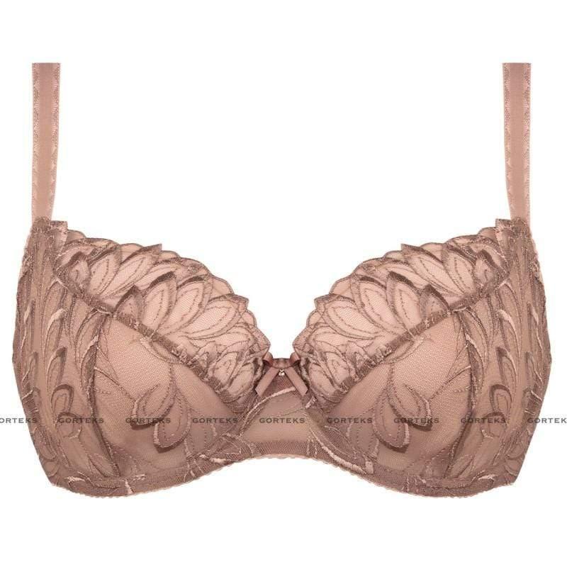 Sheer Floral Embroidery Plus Size Bra Gorteks Dakota - STREET STYLE
