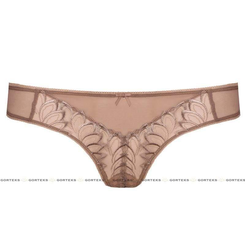 Sheer Floral Embroidery Thong Panty Gorteks Dakota - STREET STYLE