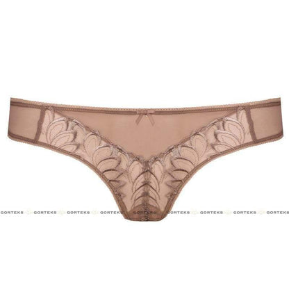 Sheer Floral Embroidery Thong Panty Gorteks Dakota - STREET STYLE