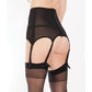 Sheer High Waisted Powernet Garter Belt Coquette - STREET STYLE