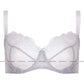 Sheer Mesh Balconette Bra Gorteks Pamela Silver - STREET STYLE