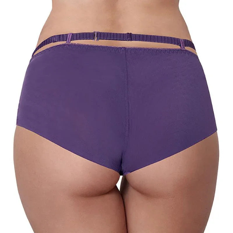 Sheer Lace Boyshort Panty Axami Miami Vibe Purple - STREET STYLE