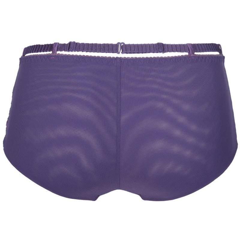 Sheer Lace Boyshort Panty Axami Miami Vibe Purple - STREET STYLE