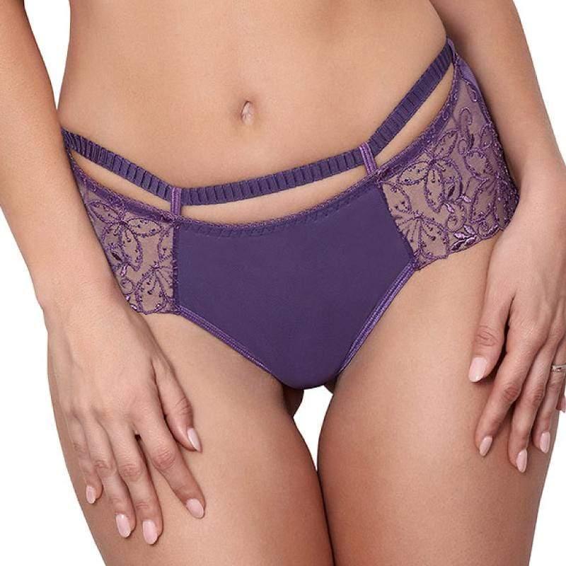 Sheer Lace Boyshort Panty Axami Miami Vibe Purple - STREET STYLE