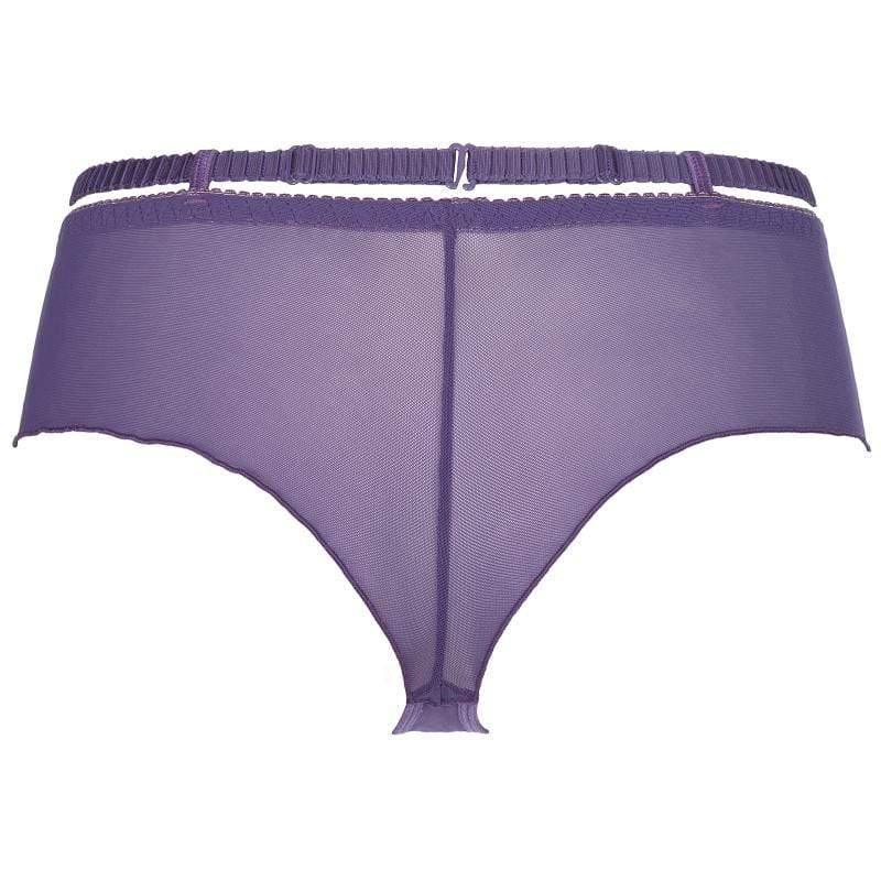 Sheer Lace Brazilian Thong Panty Axami Miami Vibe Purple - STREET STYLE