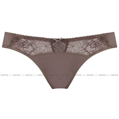 Sheer Low Rise Bikini Panty Gorteks Pamela Mocha - STREET STYLE