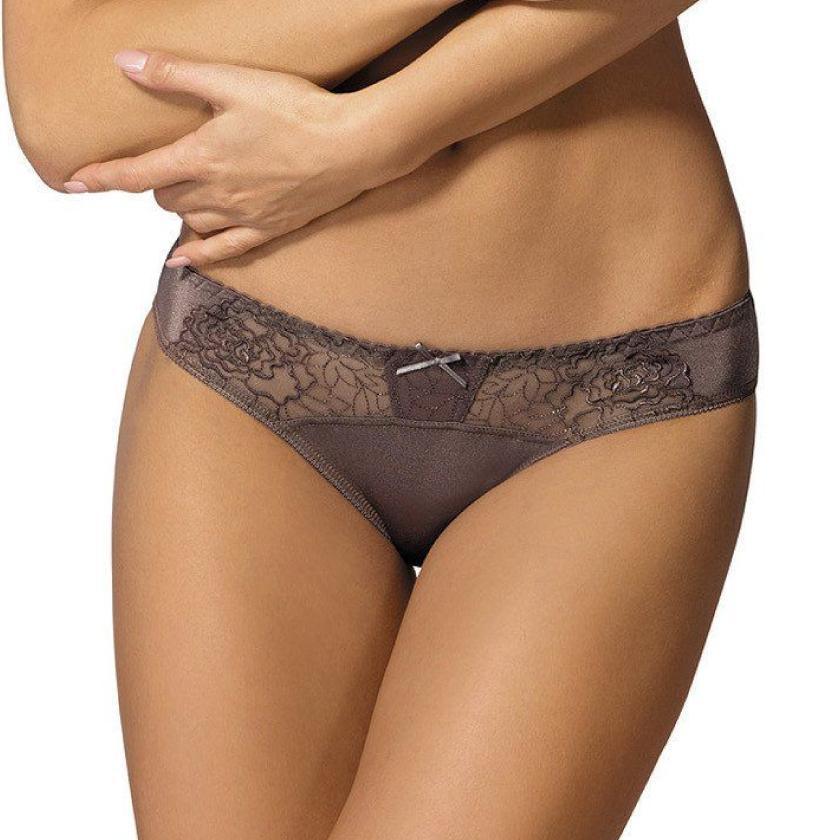 Sheer Low Rise Bikini Panty Gorteks Pamela Mocha - STREET STYLE