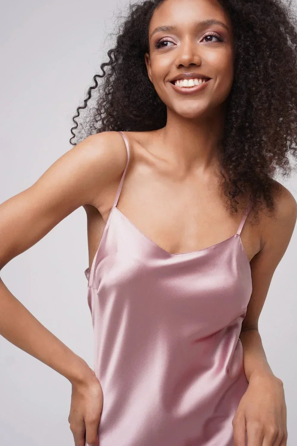 Amoralle Silk Light Elysian Maxi Slip Dress for Women – Pure Silk Bias-Cut Long Slip with Lace Details and Adjustable Straps, Elegant Evening & Luxury Lounge Dress - STREET STYLE