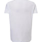 T-shirt bianca uomo cotone fiammato, stile streetwear minimal, vista posteriore