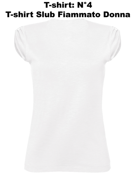 Personalizza N°4 T-shirt Slub M01 BS Fiammato Donna