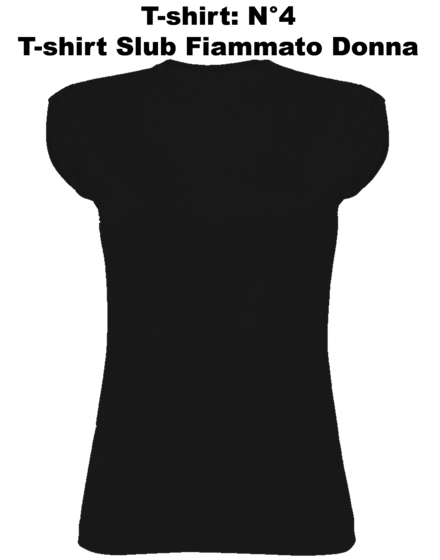 Personalizza N°4 T-shirt Slub M01 BS Fiammato Donna