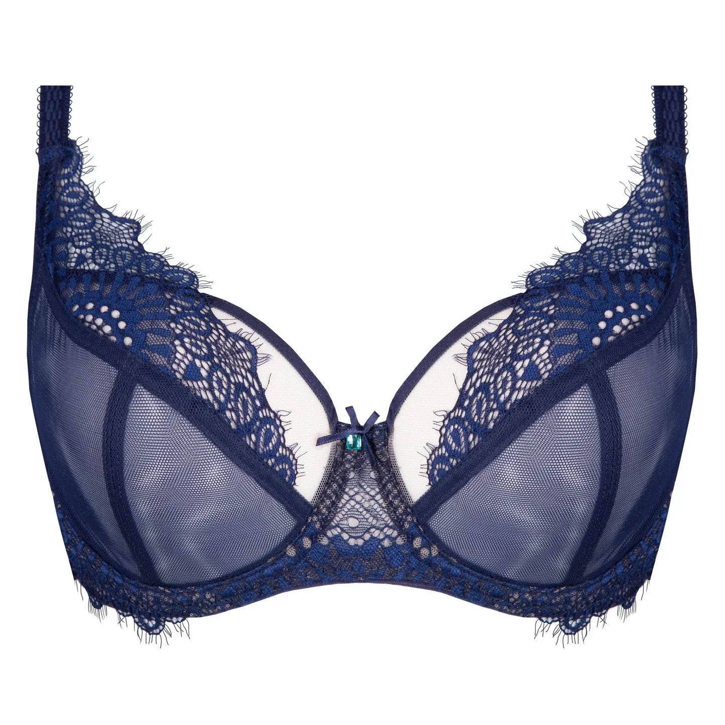 Sheer Lace Soft Cup Underwire Bra Sari - STREET STYLE