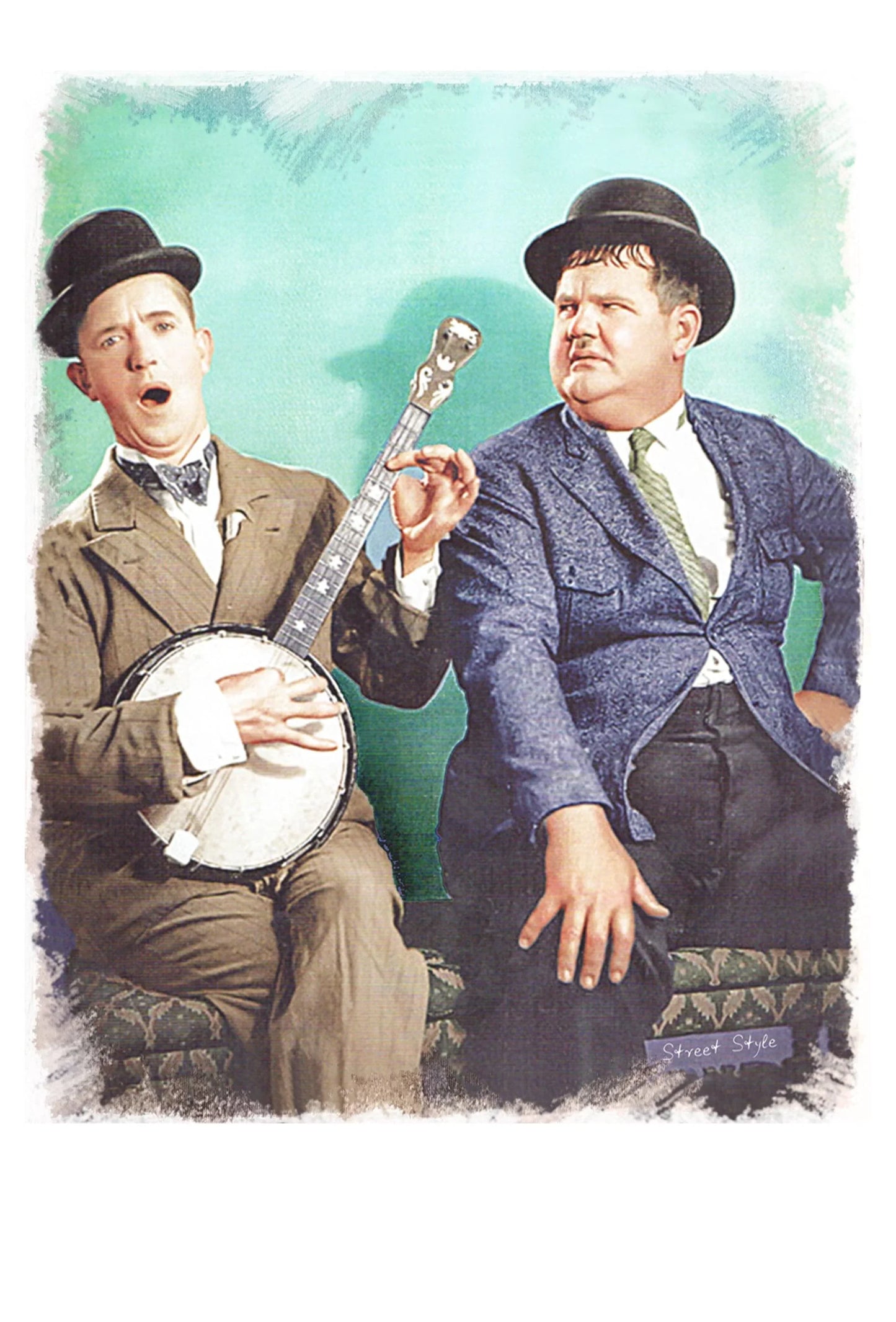 Stanlio e Olio T-shirt Uomo Urban Slub Cotone - STREET STYLE