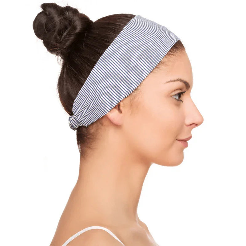 Striped Headband Lauma Navy - STREET STYLE