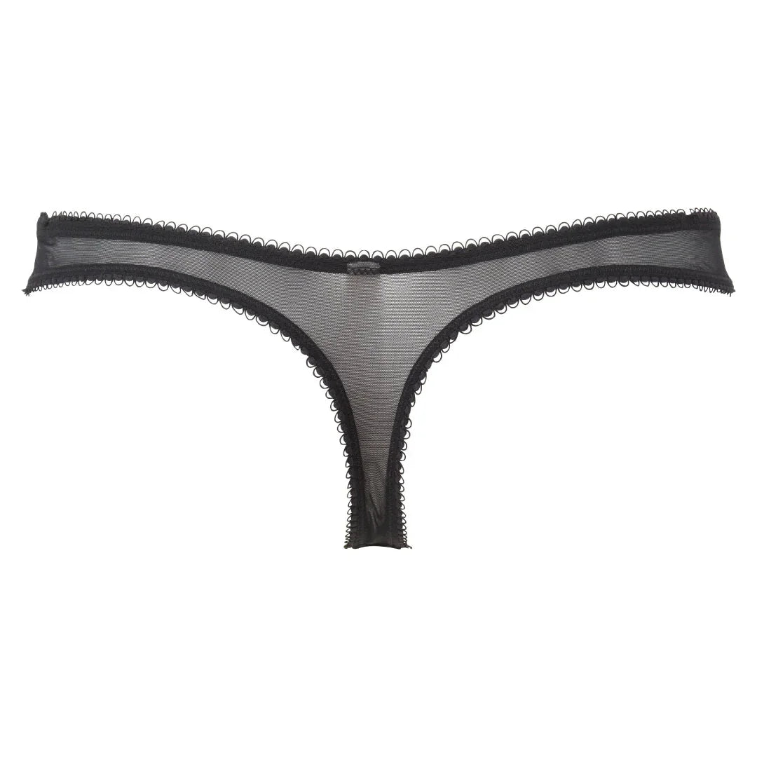 Sheer Thong Panty Gossard Superboost Lace Black - STREET STYLE
