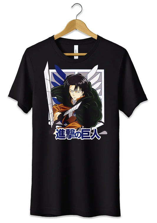 T-Shirt Maglietta Attack on Titan Levi Anime Fans - STREET STYLE