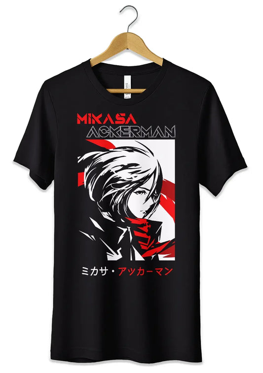T-Shirt Maglietta Attack on Titan Mikasa Anime Fans - STREET STYLE