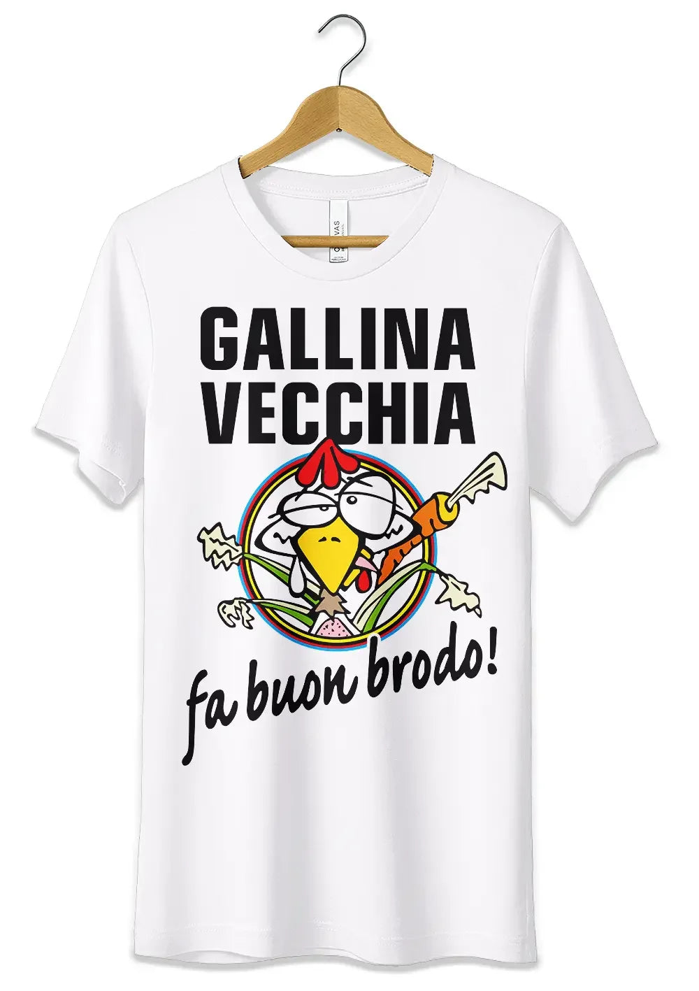 T-Shirt Maglietta Gallina Vecchia Fa Buon Brodo Divertente - STREET STYLE