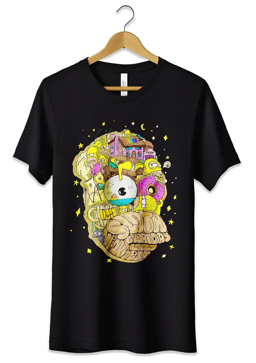T-Shirt Maglietta Homer Simpson Trip Psichedelico - STREET STYLE