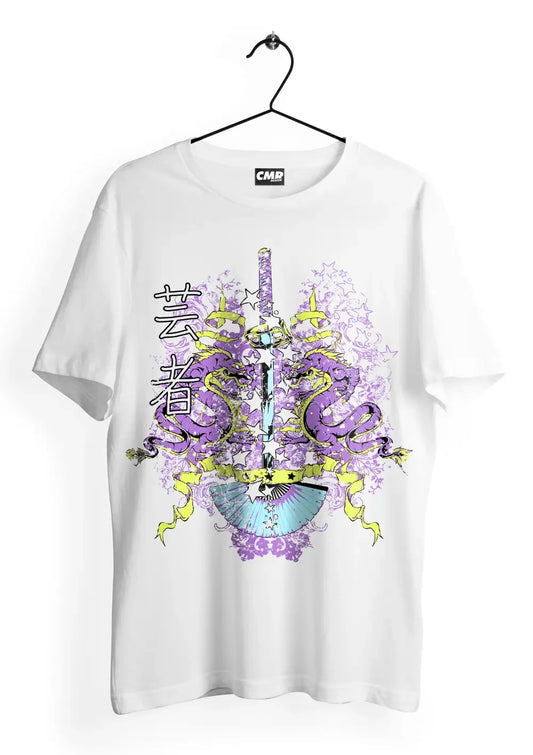 T-Shirt Maglietta Katana Dragoni Japan Urban Style - STREET STYLE