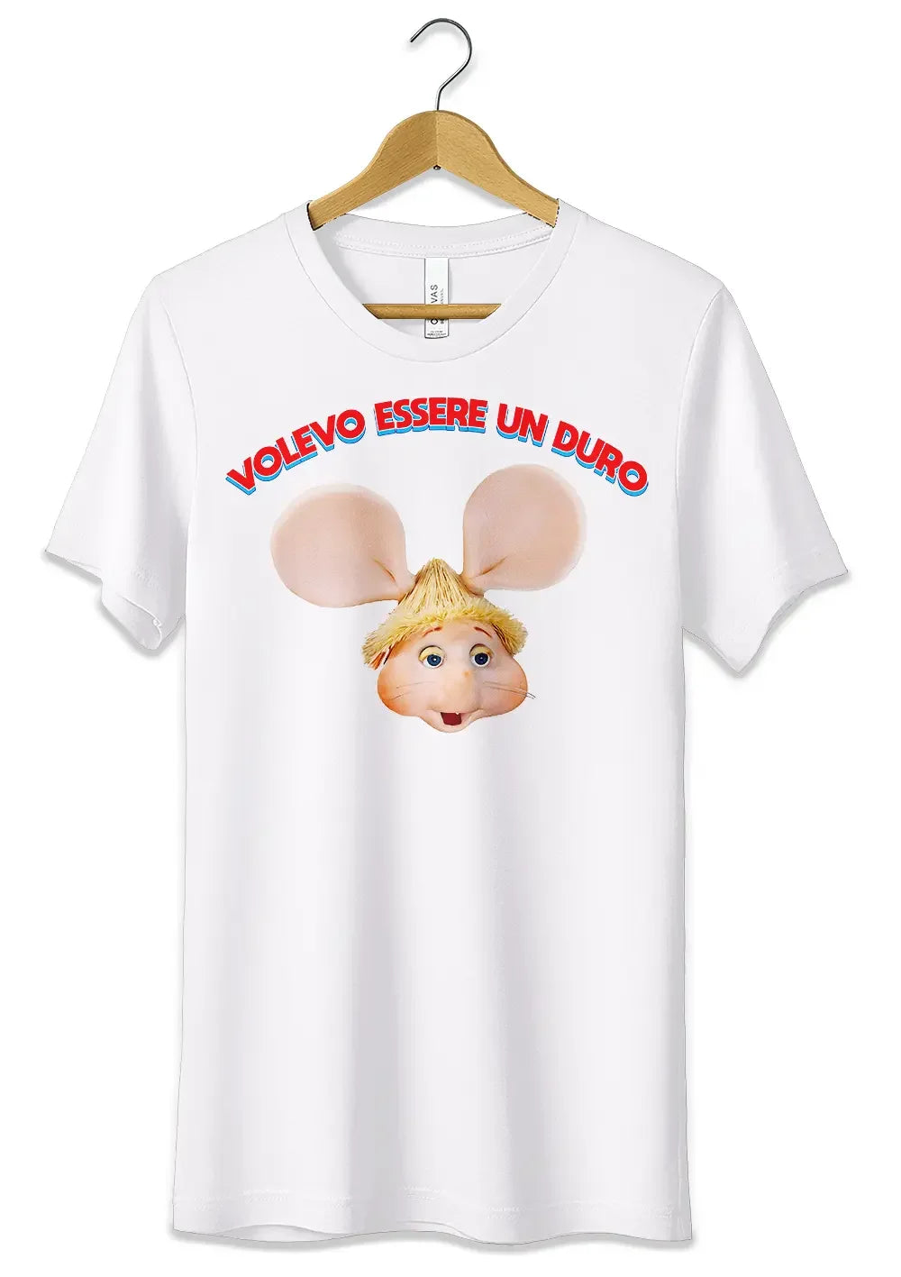 T-Shirt Maglietta Lucio Corsi e Topo Gigio Volevo essere un Duro - STREET STYLE